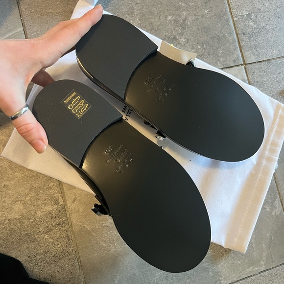 Toga Pulla Stud Embellished Round Toe Loafers IT37.5 NEW Leather - Picture 6 of 6